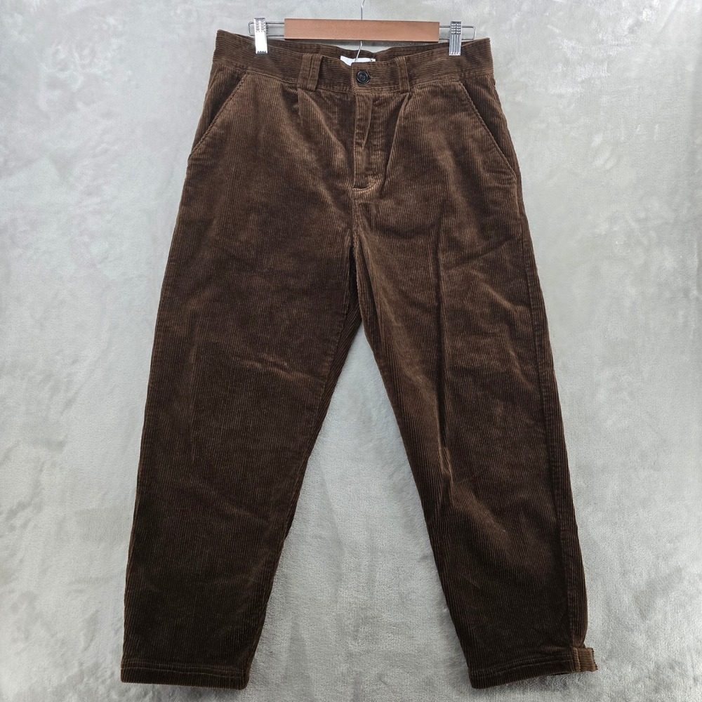 I Love Ugly Mens Medium Pants Brown Kobe Corduroy Tapered Adjustable Cuff